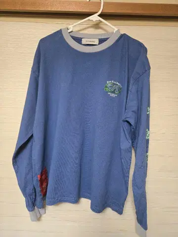 계속 한밤중이면 좋을 텐데. 향신룡 Long Tee (블루 그레이) M