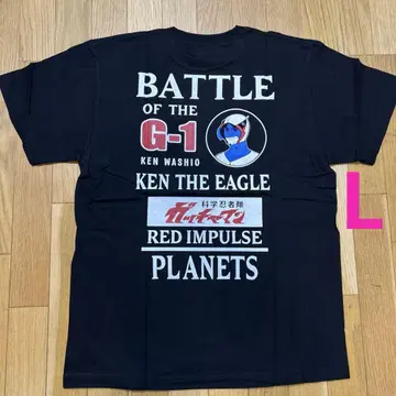 새상품 타츠노코 프로 갓차맨 블랙 L 반팔 티셔츠