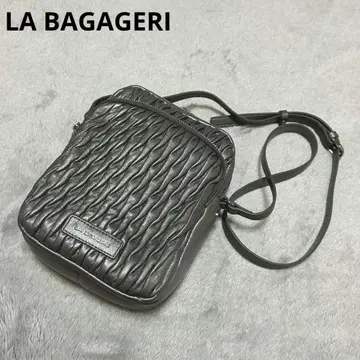 [ 미사용 새상품 ] LA BAGAGERI 숄더백 플리츠 시어링 가죽