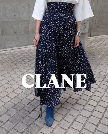 CLANE DOT FLOWER CIRCULAR SKIRT