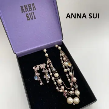 ANNA SUI 목걸이 귀걸이 세트 나비
