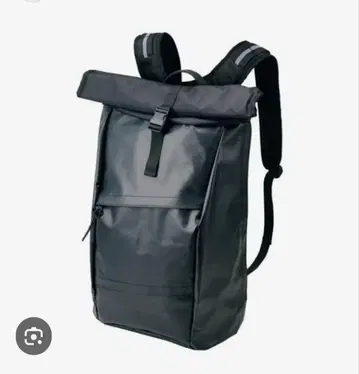 블랙 롤 탑 백팩