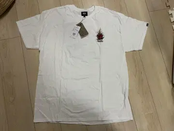 VANS 불꽃과 장미 자수 T셔츠 XL