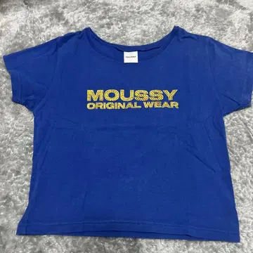 MOUSSY 반팔 티셔츠 파란색 스터드