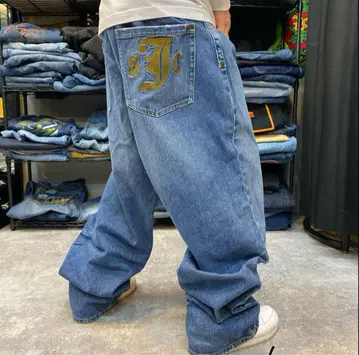 size 42 SEAN JOHN 숀 존 초와이드 힙합 데님 팬츠