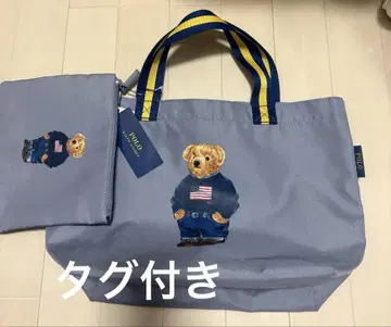 [택 포함 미사용 새상품] 랄프 로렌 폴로베어 토트백 그레이