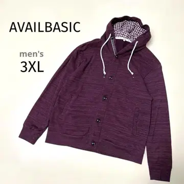 AVAILBASIC 남성용 후드티 보르도 크림슨 4 L(3XL) 빅 오버