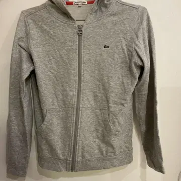 LACOSTE 그레이 후드 부착 후드티 40