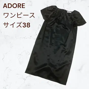 어도어 원피스 심플 새틴 38 포멀 블랙