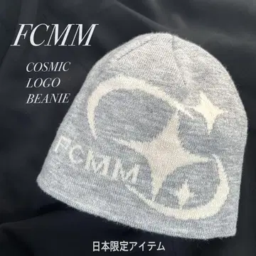 FCMM / COSMIC 로고 비니 그레이 니트 모자 일본 한정품
