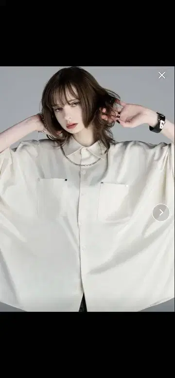 ADRER 폴리새틴 드레이프 돌먼 셔츠