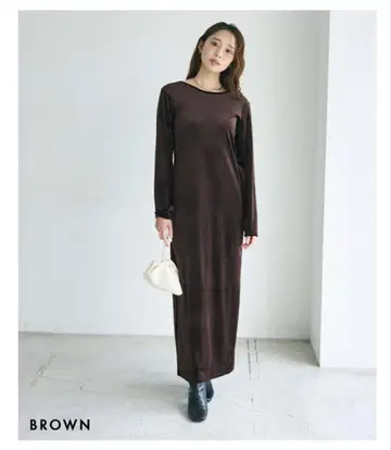 베이스먼트 온라인 백산 벨로아 맥시 원피스