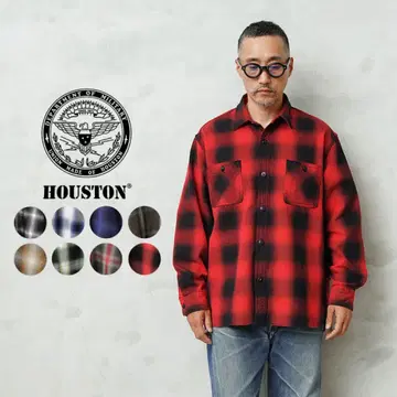 HOUSTON 휴스턴 옴브레 체크 셔츠