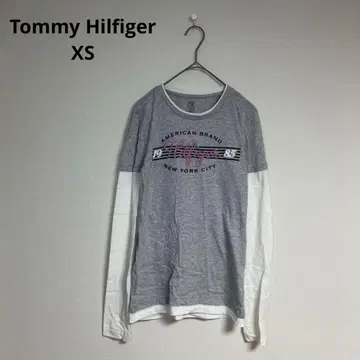 타미힐피거 티셔츠 자수 레이어드 스타일 XS