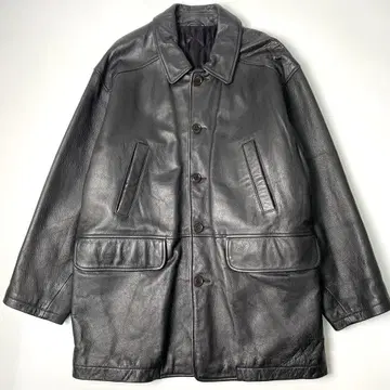 [ 소가죽 ] 가죽 자켓 블랙 M 카 코트 천연 가죽 남성용