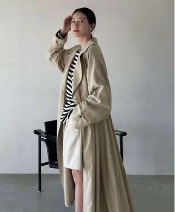 CLANE BACK GATHER DRESS TRENCH COAT