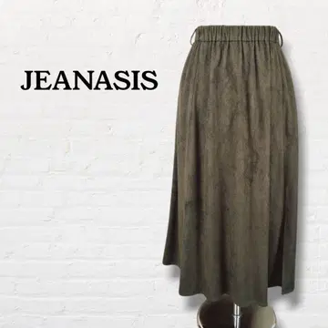 지나시스 JEANASIS 스웨이드 스커트 슬릿 F 그린
