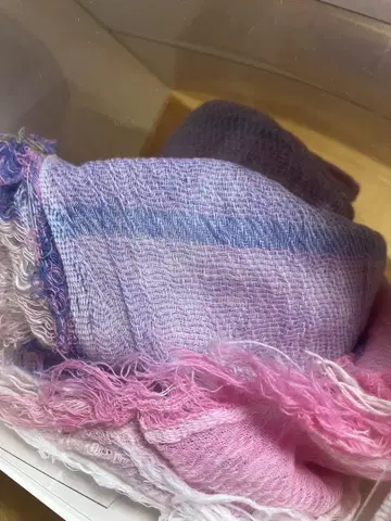 tamaki niime roots shawl BIG 보라색과 핑크