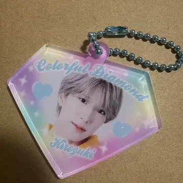 컬러풀 다이아몬드 아크릴 키링