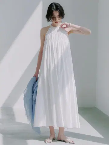 anuans 인도 코튼 블레이드 맥시 원피스