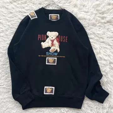 PINK HOUSE bear 패치워크 긴팔 맨투맨 트레이닝복