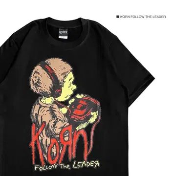 KORN 콘 L 사이즈 반팔 T셔츠 락 밴드T