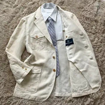 Aquascutum 린넨 혼방 테일러드 자켓 남성용