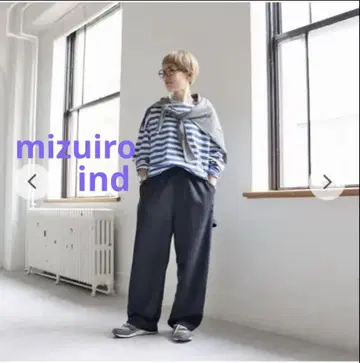 미즈이로 인드 페인터 이지 팬츠 그레이 일본제