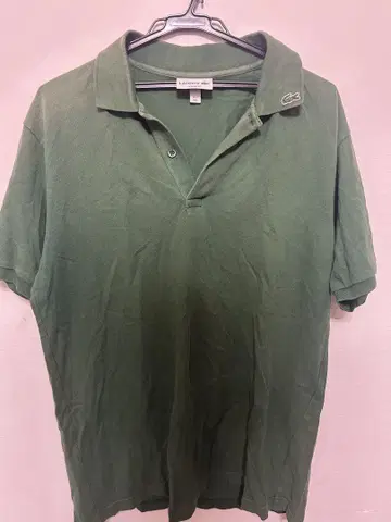 LACOSTE 클래식 핏 피케 셔츠 US L 그린