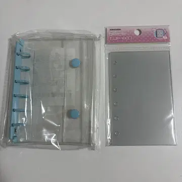 씰북 A7 사이즈 씰 대지 투명 리필 10매 포함 스카이블루