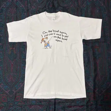 90s 남성용 t셔츠 usa제 낚시t셔츠 낚시 애호가t셔츠