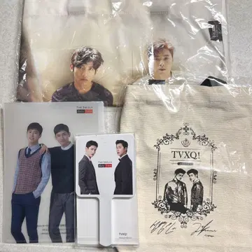 동방신기 TVXQ 신라 면세점 경품 토트백, 클리어 파일, 거울