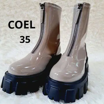 새상품급 COEL 지퍼 숏부츠 그레이지 35size(22.5)