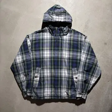 90s Eddie Bauer 코튼 아노락 체크 빈티지