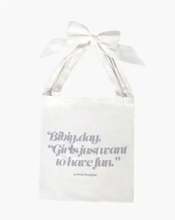 BIBIY. RIBBON TOTE BAG 리본 토트백 화이트