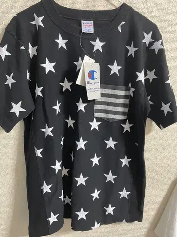 Champion 별 패턴 T셔츠