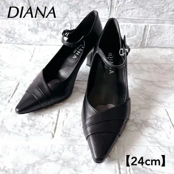 [ 새상품급 ] DIANA 다이애나 펌프스 스트랩 24cm 블랙