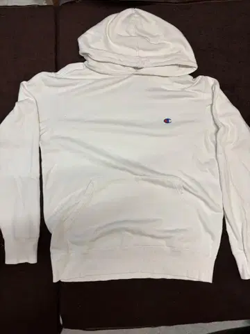 Champion 화이트 후드 부착 후드티 X-LARGE