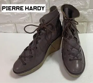PIERRE HARDY 레이스업 가죽 웨지 밑창 부츠