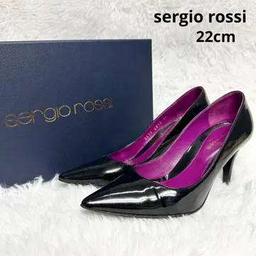 [ 새상품급 ] sergio rossi 스틸레토 펌프스 22cm 블랙