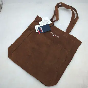 새상품 미사용 타미힐피거 청바지 토트백 코듀로이 브라운