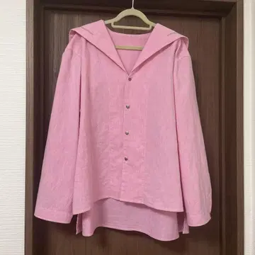 세일러 카라 블라우스 핑크