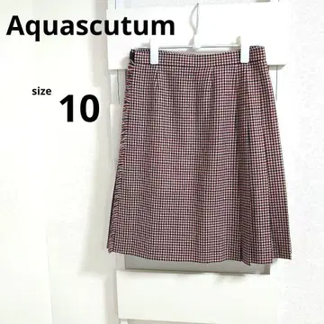 Aquascutum 아쿠아 스큐텀 미디 스커트 영국제 소가죽