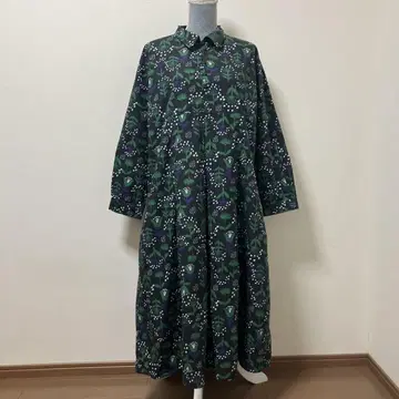 서울베리 압화 롱 원피스 가을 면 100%