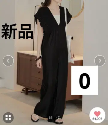 카스타네 작은 키 사이즈 개더 올인원 블랙 0 사이즈