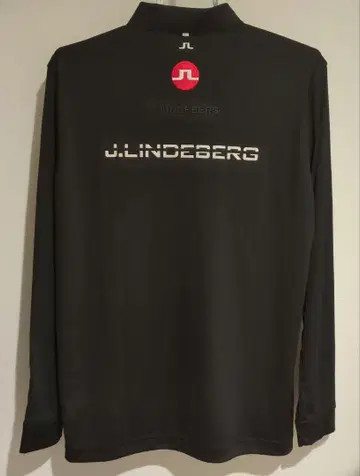 J.LINDEBERG 블랙 긴팔 피케 셔츠