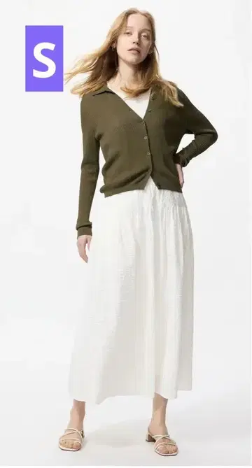 UNIQLO 시어서커 볼륨 스커트