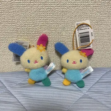 산리오 후와모코 와펜 컬렉션 마스코트 우사하나 2개 세트