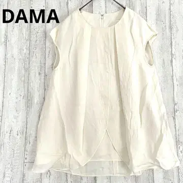 다마 DAMA 실크 100% 슬리브리스 블라우스 [ xs ] 티셔츠 셔츠