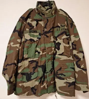 M65 필드 자켓 M-S 85년산 우드랜드 카모 브라스 지퍼 복합